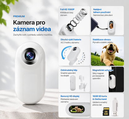 Tlapu™ PetCam: Kamera pro psy a kočky