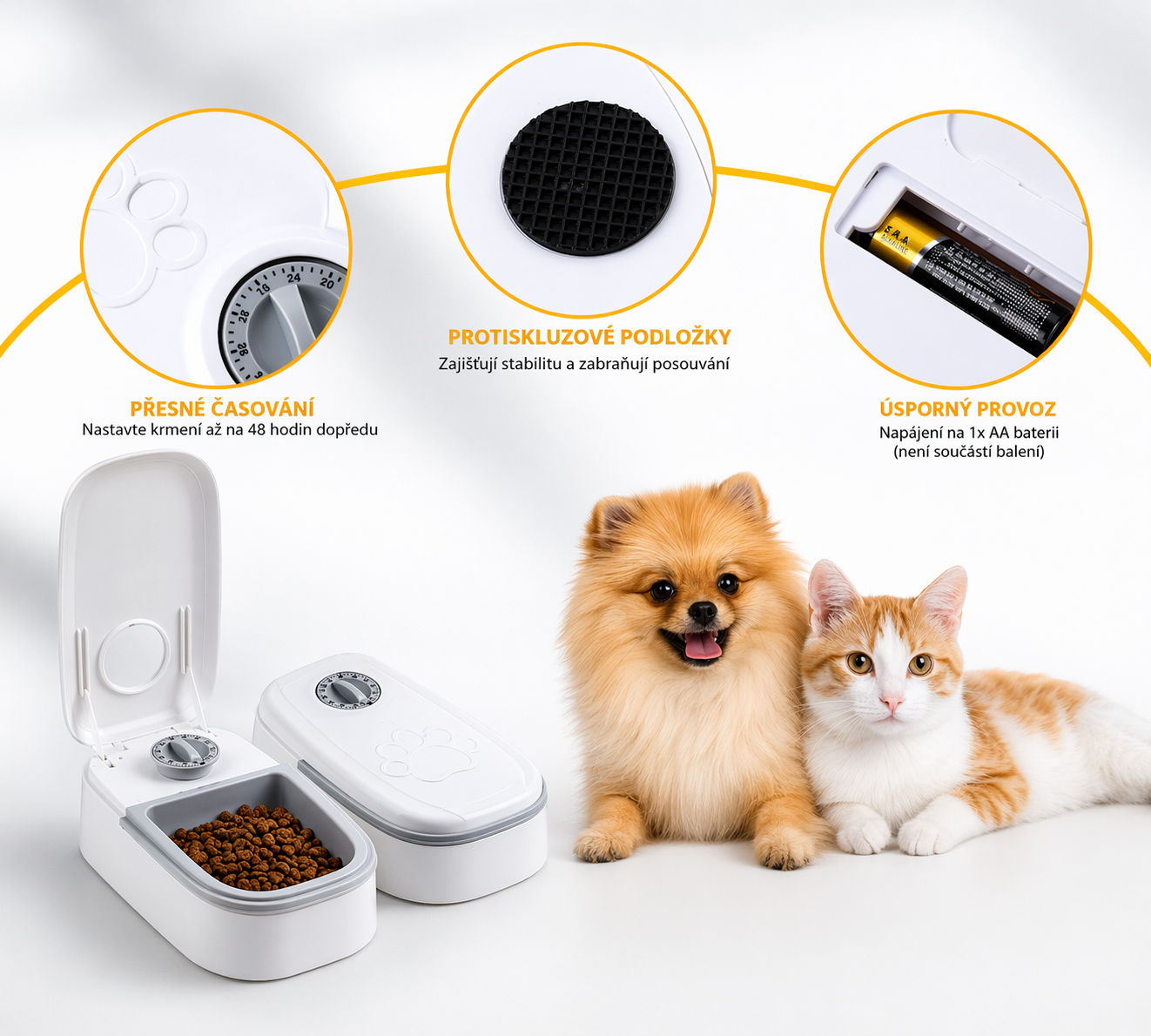 Tlapu™ SmartDine: Automatické krmítko s časovačem